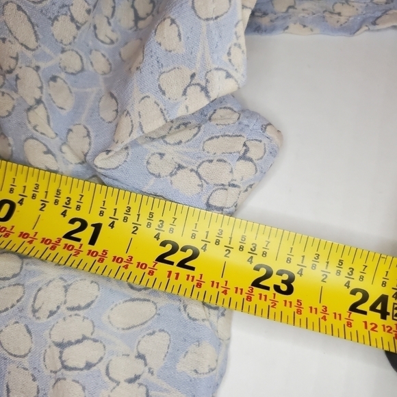 Lucky Brand Floral Lace Inset Keyhole Blouse Top Size L - Picture 8 of 8